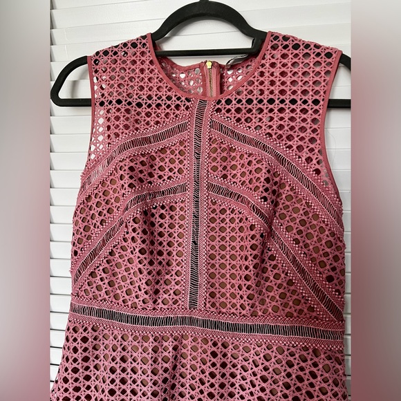 Pink Sleeveless Eyelet Dress - Picture 2 of 6